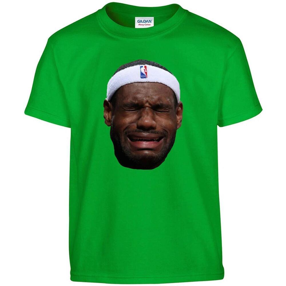 Lebron James Boston Celtics Golden State Warriors Crying Face T-Shirt